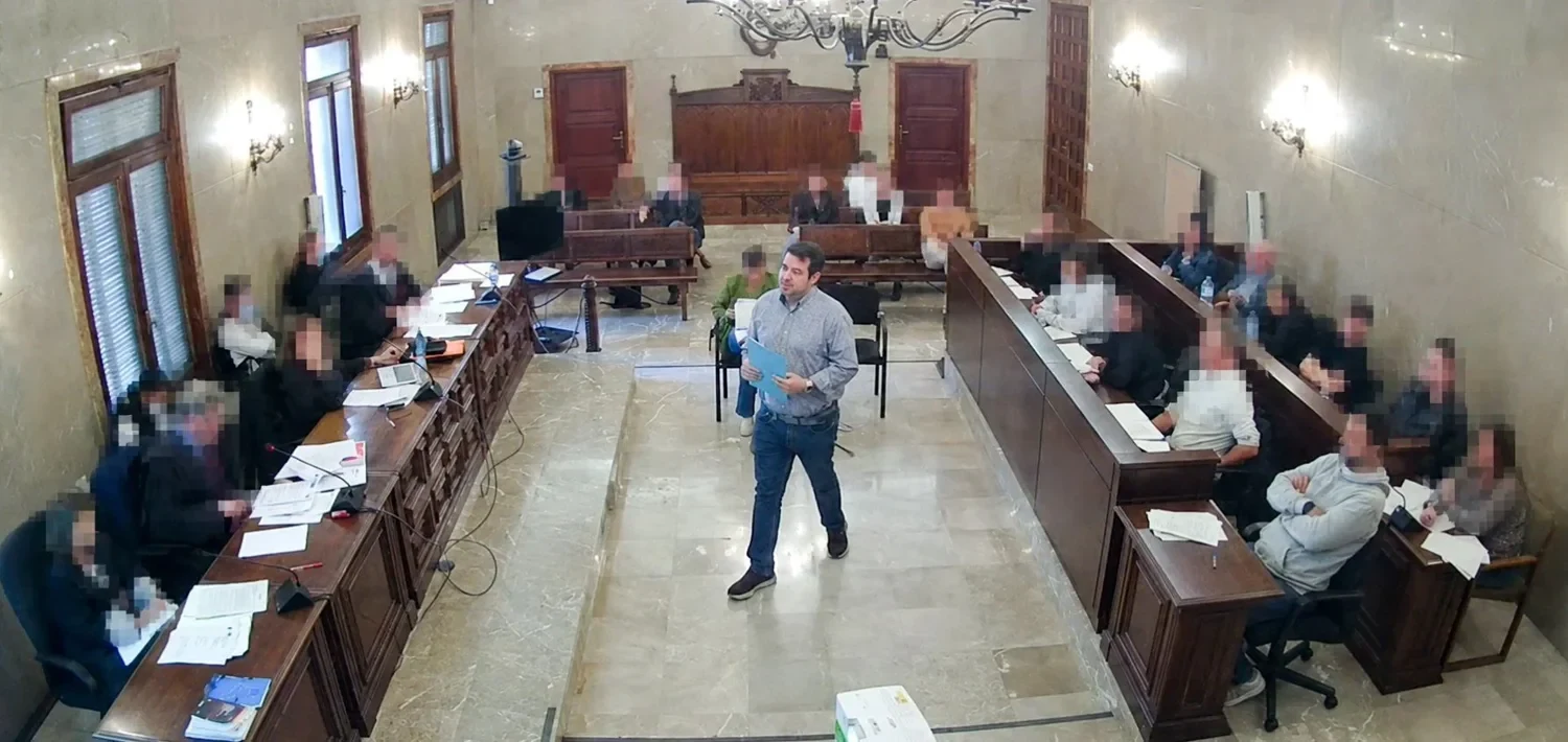 Carlos Cuadrado durante una intervención pericial en sala